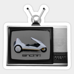 80s Retro Sinclair c5 electric future car Sticker